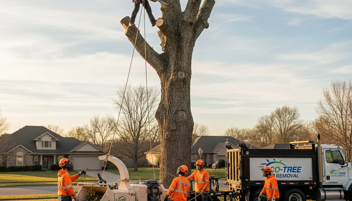Certified arborists performing safe tree removal in Atlanta, GA yard