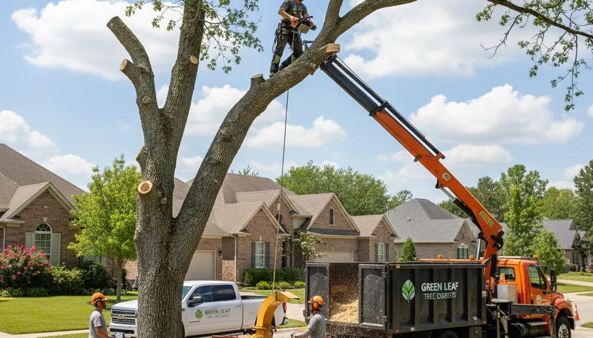 Professional tree removal service crew working in Atlanta, GA by Chop Chop Tree