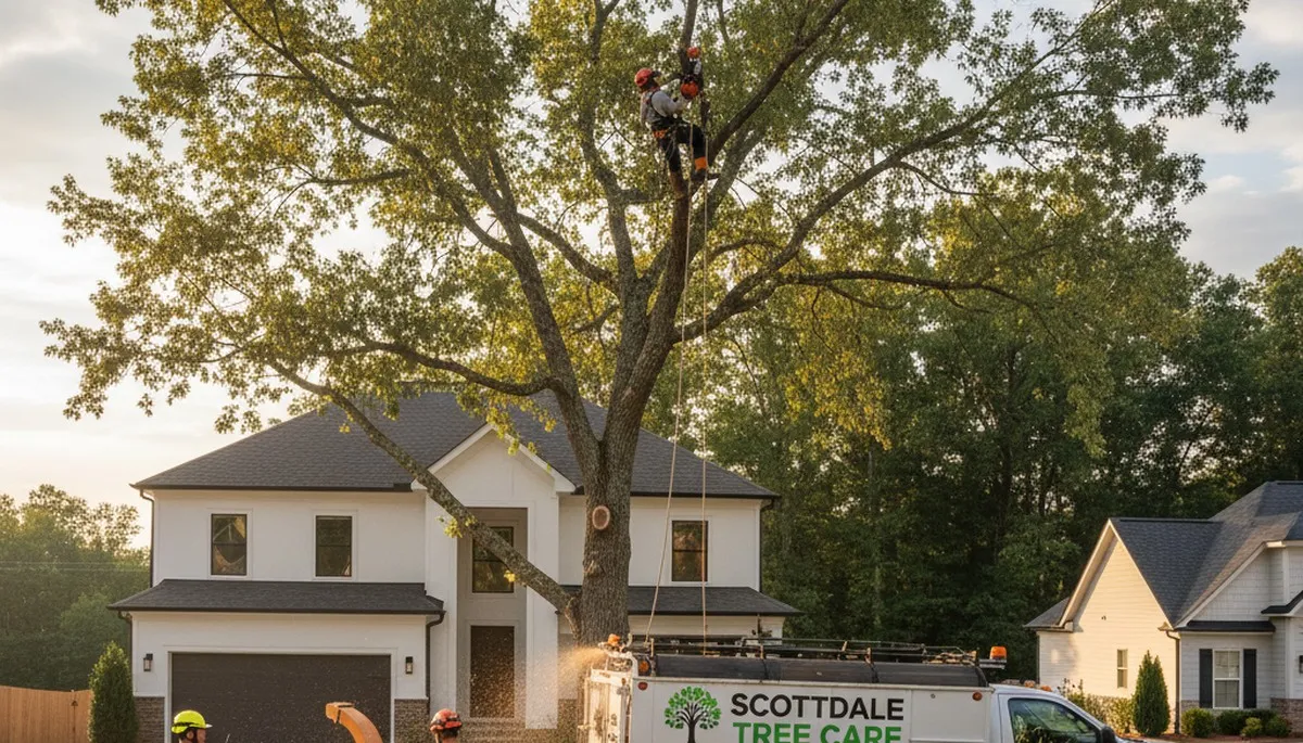 Professional tree removal service in Atlanta GA safely clearing hazardous trees